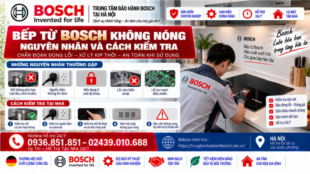 Bếp Từ Bosch Không Nóng – Nguyên Nhân Và Cách Kiểm Tra Website chính thức: https://trungtambaohanhbosch.net.vn/