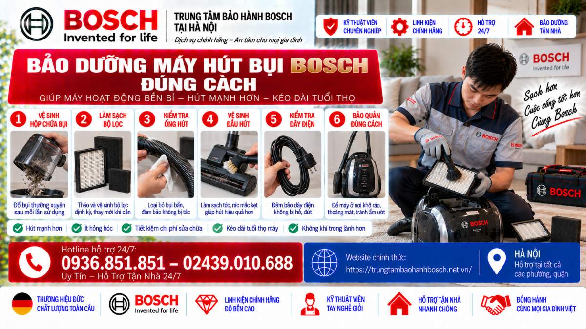 Bảo Dưỡng Máy Hút Bụi Bosch Đúng Cách Website chính thức: https://trungtambaohanhbosch.net.vn/