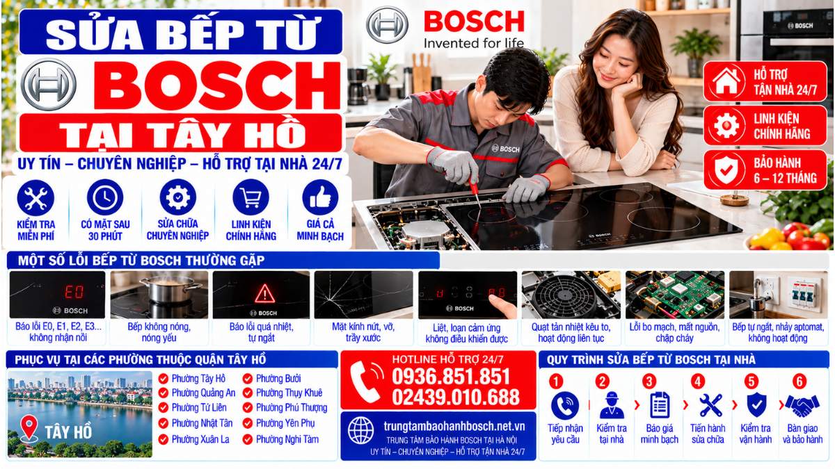 Sửa Bếp Từ Bosch Tại Tây Hồ Website: trungtambaohanhbosch.net.vn
Hotline hỗ trợ 24/7: 0936.851.851 – 02439.010.688