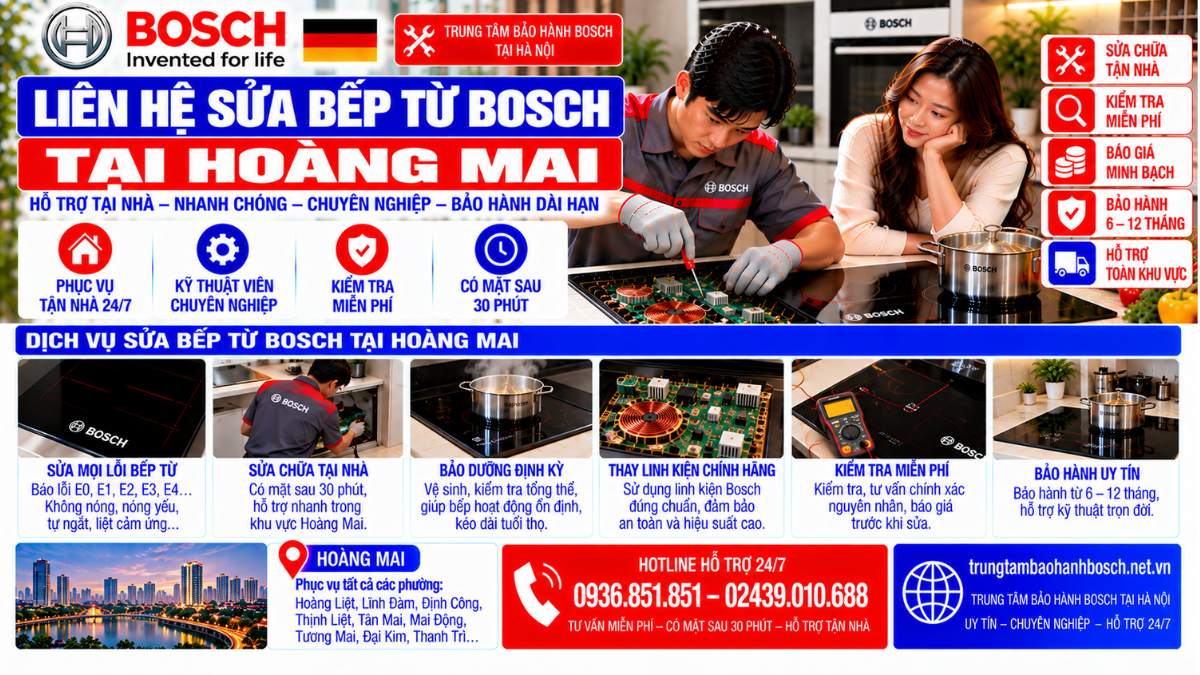 Liên Hệ Sửa Bếp Từ Bosch Tại Hoàng Mai Website: trungtambaohanhbosch.net.vn