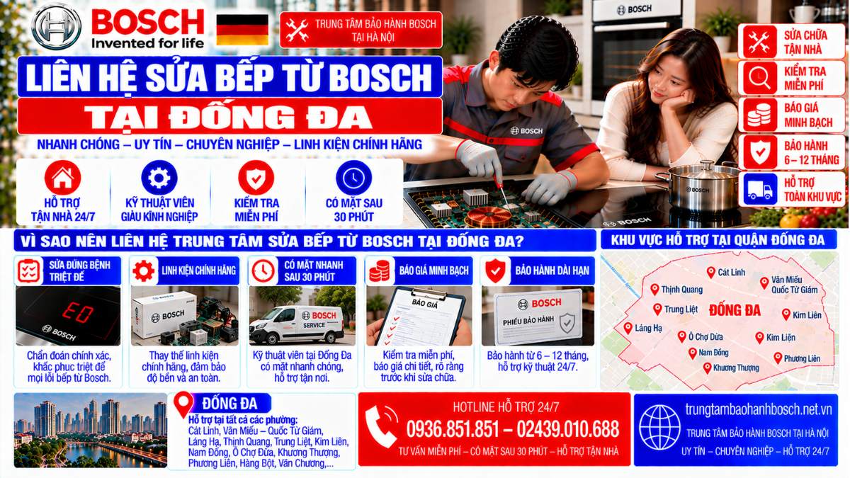 Liên hệ sửa bếp từ Bosch tại Đống Đa Website: trungtambaohanhbosch.net.vn