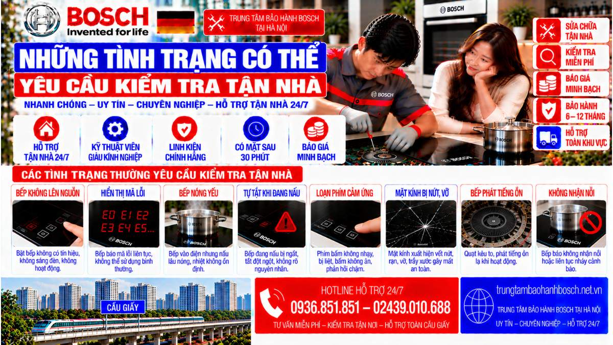 Những Tình Trạng Có Thể Yêu Cầu Kiểm Tra Tận Nhà Website: trungtambaohanhbosch.net.vn