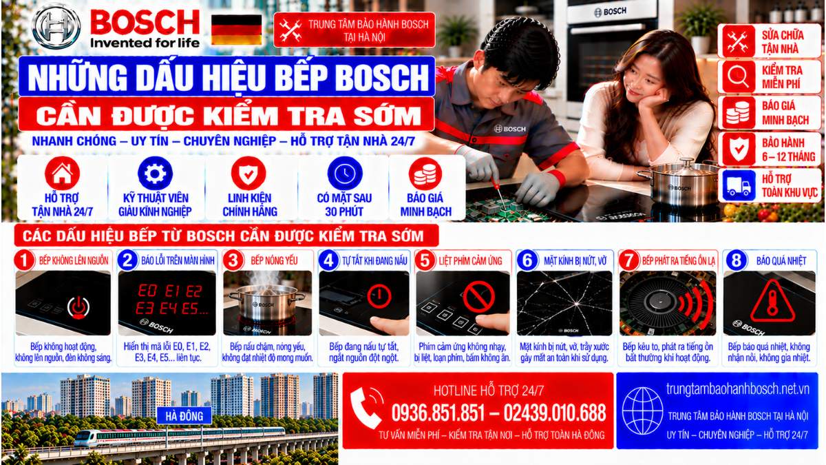 Những dấu hiệu bếp Bosch cần được kiểm tra sớm Website: trungtambaohanhbosch.net.vn