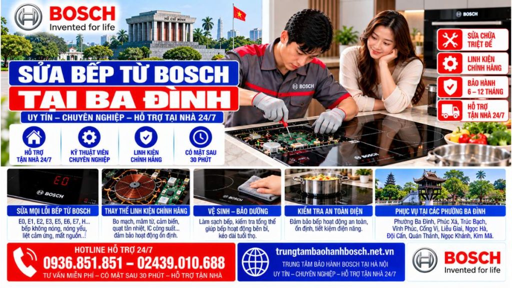 Sửa Bếp Từ Bosch Tại Ba Đình Website: trungtambaohanhbosch.net.vn