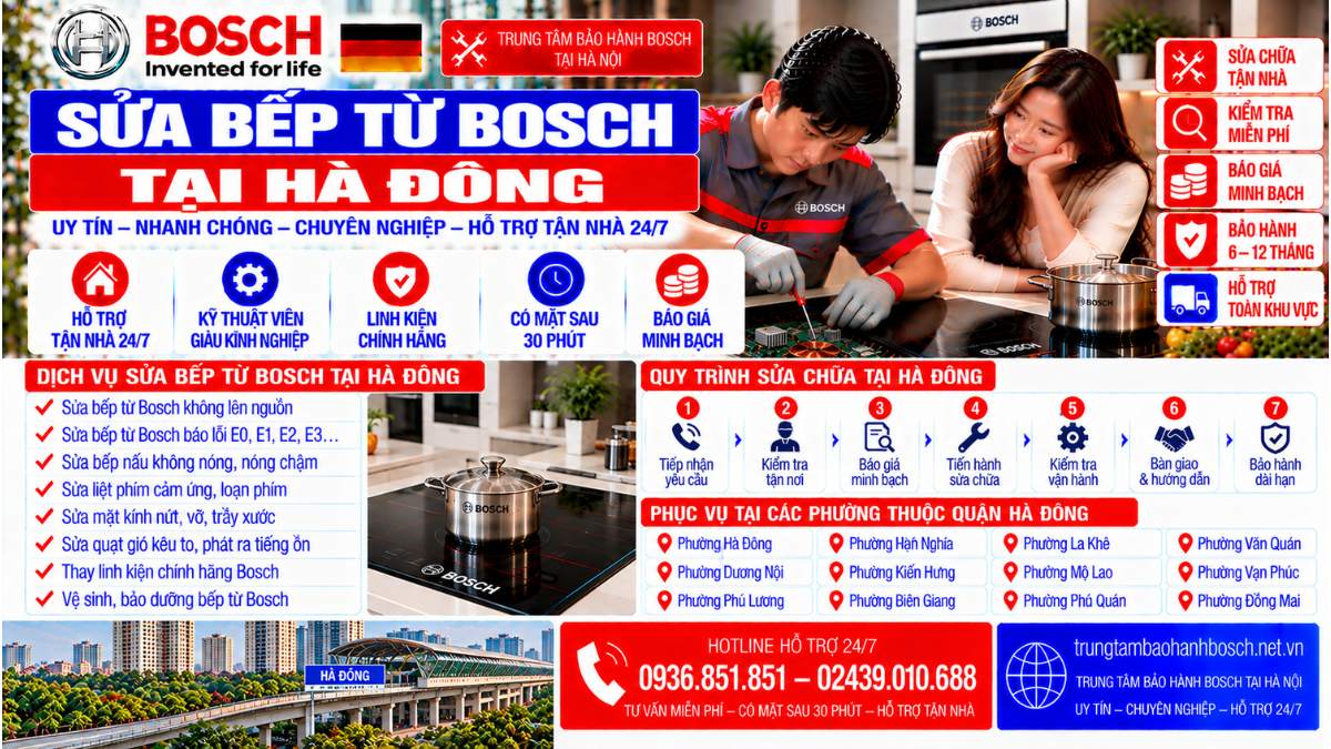 Sửa Bếp Từ Bosch Tại Hà Đông Website: trungtambaohanhbosch.net.vn
