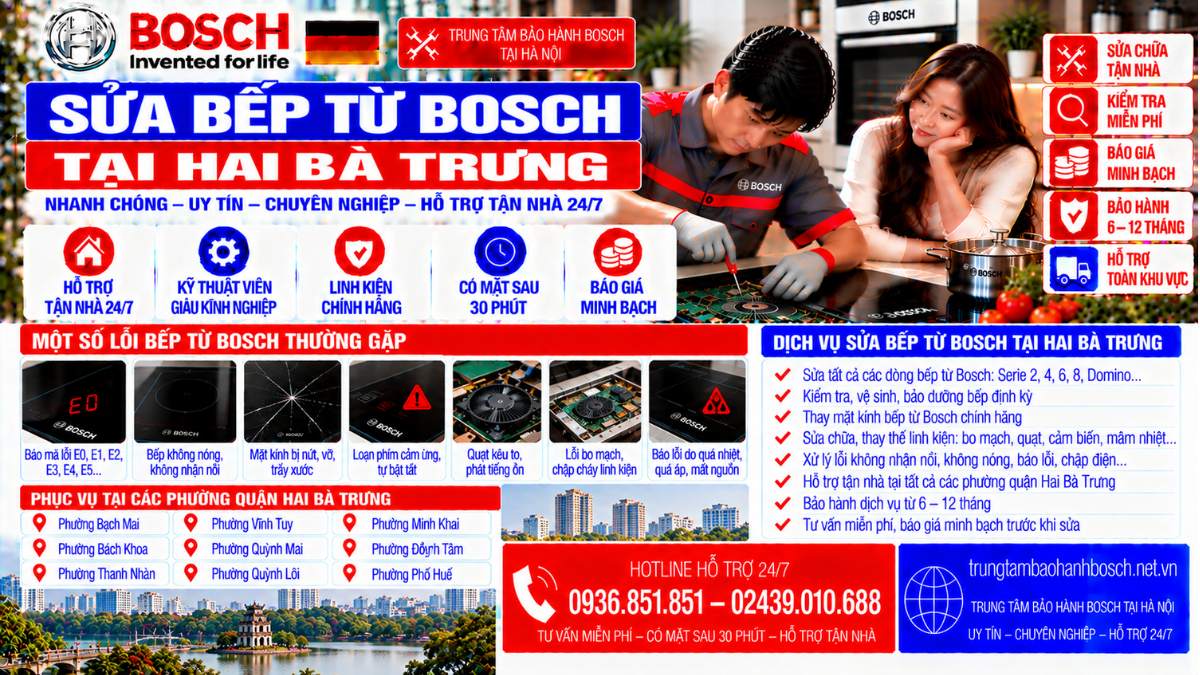 Sửa Bếp Từ Bosch Tại Hai Bà Trưng Website: trungtambaohanhbosch.net.vn