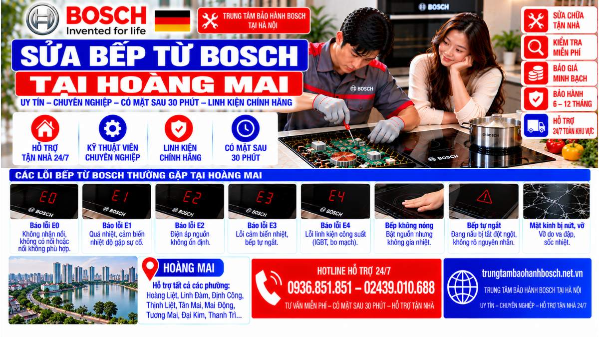 Sửa Bếp Từ Bosch Tại Hoàng Mai Website: trungtambaohanhbosch.net.vn