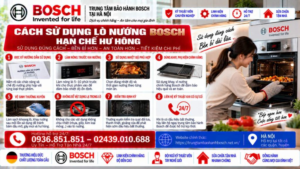 Cách Sử Dụng Lò Nướng Bosch Hạn Chế Hư Hỏng Website chính thức: https://trungtambaohanhbosch.net.vn/