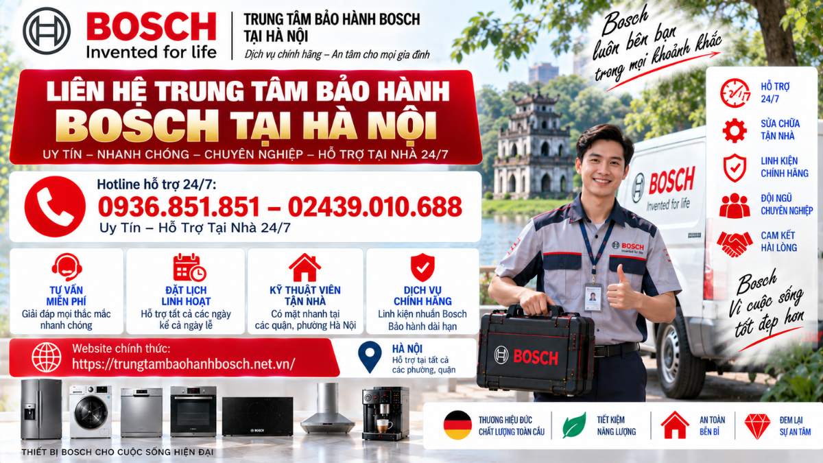 Liên Hệ Trung Tâm Bảo Hành Bosch Tại Hà Nội