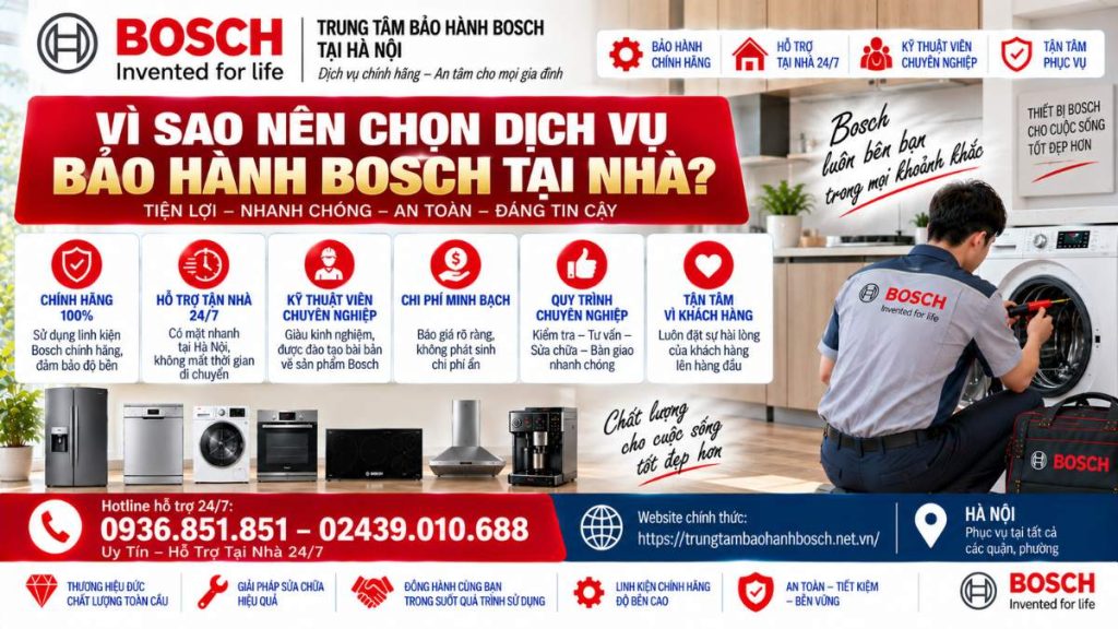 Vì Sao Nên Chọn Dịch Vụ Bảo Hành Bosch Tại Nhà?